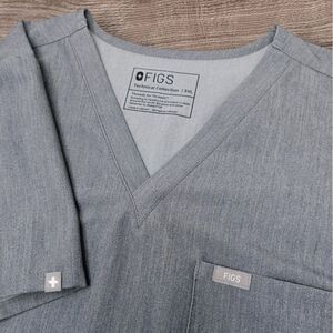 Figs Scrub Top Women Size 3XL 1SW100003‎ Catarina Gray One Pocket Technical